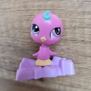 Hasbro Littlest Pet Shop MCDONALD'S pink & teal bird purple collectible toy